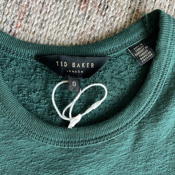 🆕 Ted Baker London Livviaa Knot Front Jersey Dress in Green - Picture 8 of 10